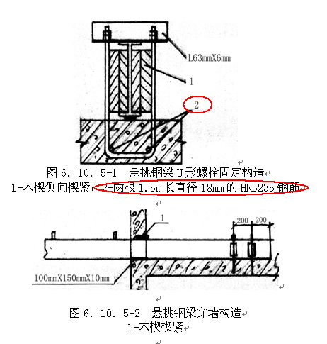 悬挑架工字钢预埋环锚固端在什么情况下设置加强钢筋加强筋有什么要求