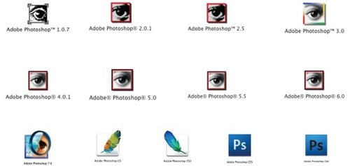 photoshop共有几个版本?各自的快捷图标是怎么样?