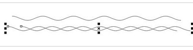 在coreldraw中怎么画波浪式的曲线