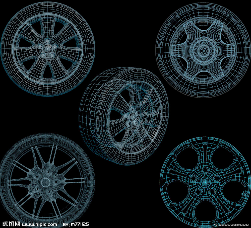 结构素描汽车轮子怎么画