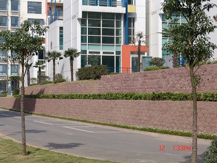 挡土体系已经广泛用于园林景观,高速公路,立交桥和护坡,小区水岸等,比