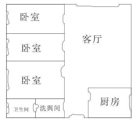 室内设计十乘十一百平方米的房子设计三室一厅