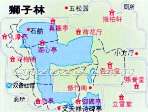 跪求高清苏州狮子林平面图