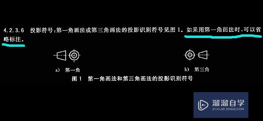 cad如何识别及使用投影符号