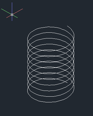 用螺旋线命令绘制一条螺旋线.