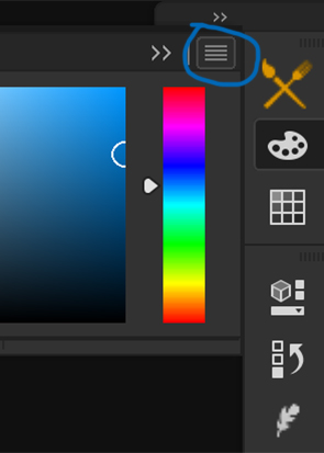 【急】ps cs6 怎么把界面这个取色器色板调成方形?
