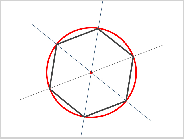 3d溜溜网 溜溜问答 cad怎么做六边形的外接圆2,先画一条穿过圆心的