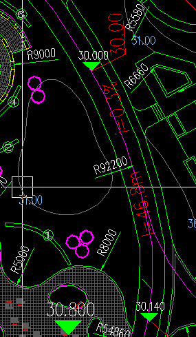 cad道路标高怎么画,只给了我一个道路的cad?