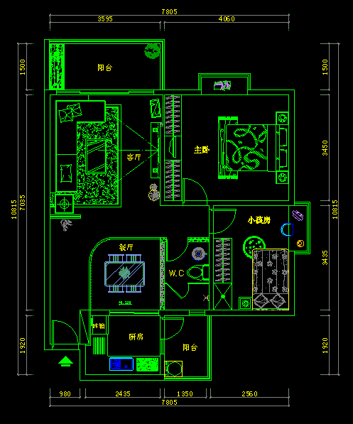 cad室内平面图制图教程