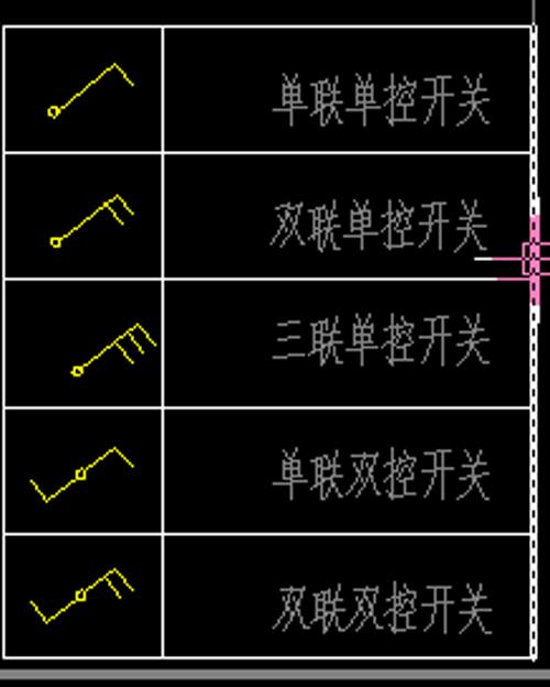 室内精装修cad图纸中这个开关,一头是双联,一头是单联,请问这个的名称