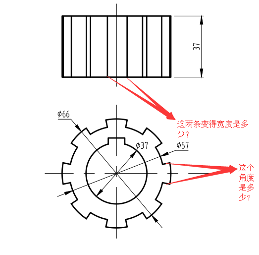 花键画法图片