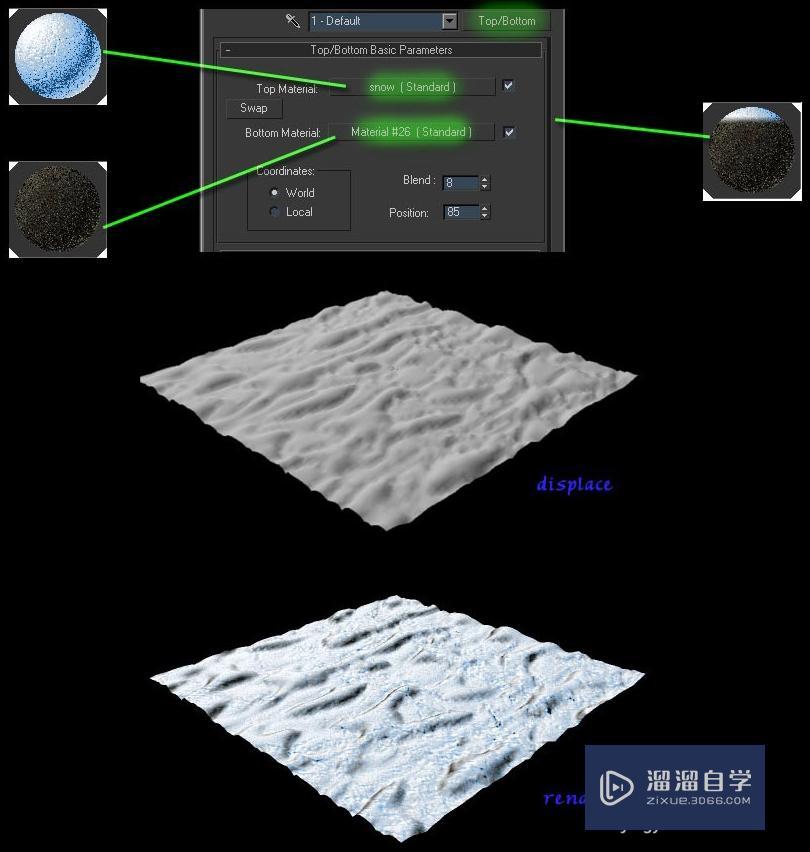 3Ds Max实例教程:制作雪的材质 3Ds Max实例教程:制作雪的材质