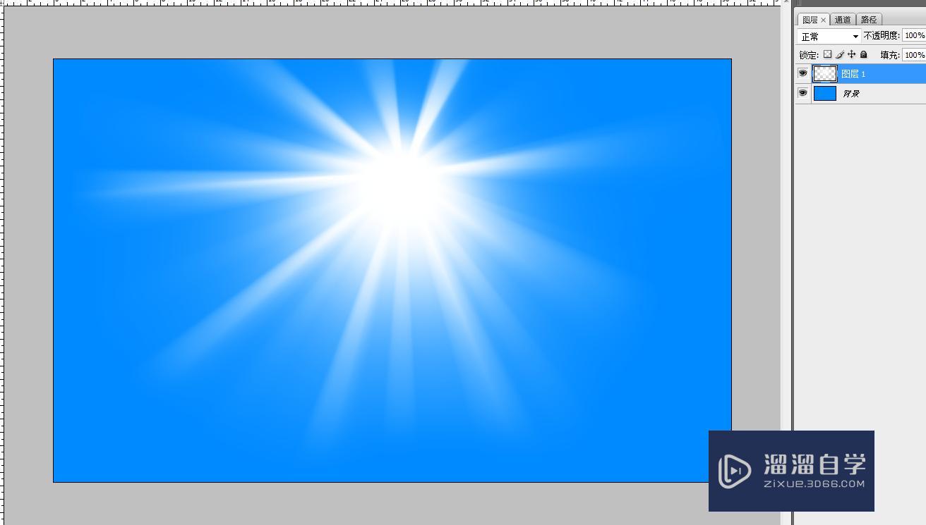 请问Photoshop Photoshop,怎么做出太阳光放射的效果-345392