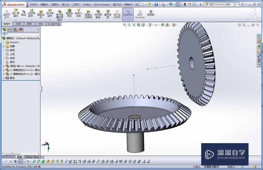 如何在SolidWorks中装配锥齿轮? 如何在SolidWorks中装配锥齿轮?