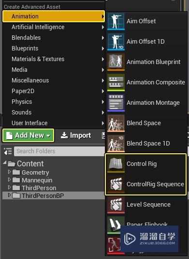 UE4虚幻引擎自带插件Control Rig激活开启教程 UE4虚幻引擎自带插件Control Rig激活开启教程