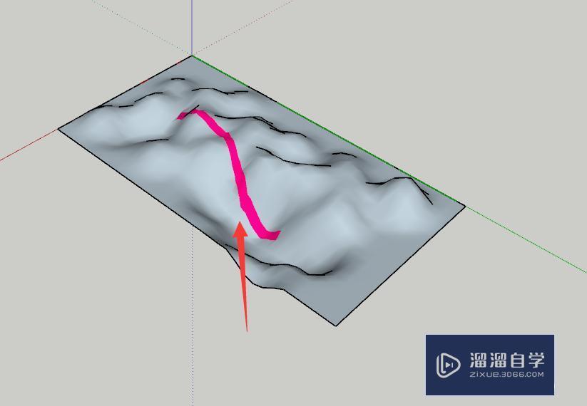 SU草图大师怎么在复杂地形上铺路？