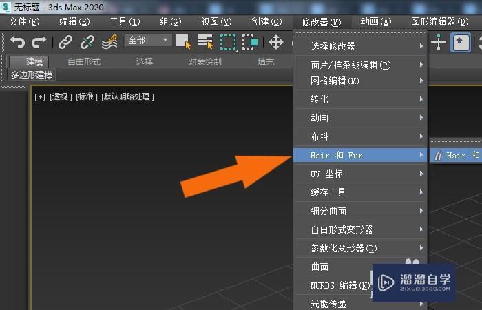 3DMax2020软件中hAIr修改器如何使用？