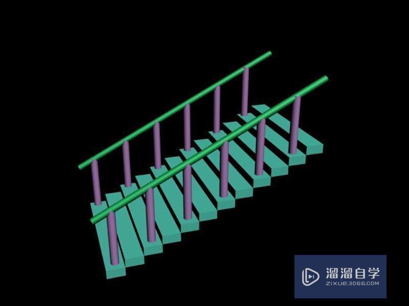 怎么用3DMax制作楼梯模型?