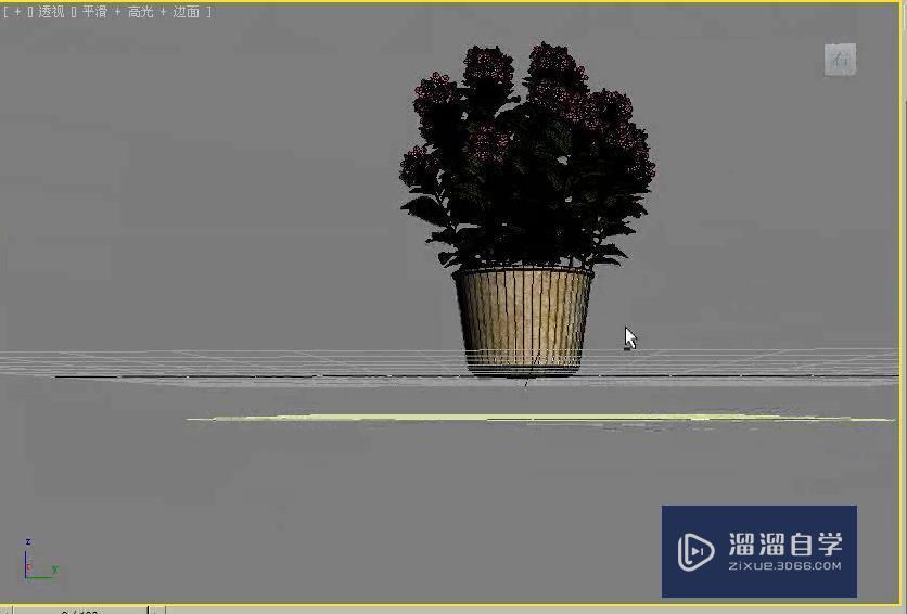 3DMax怎么让花盆对齐到地面？
