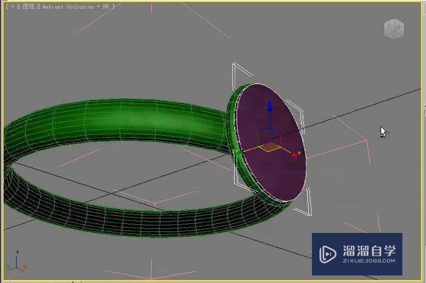 3DMax利用圆环和几何球体制作戒指