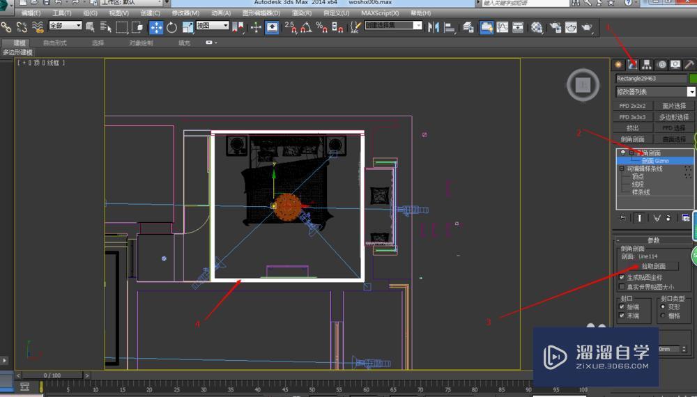 用3DMax中的“倒角剖面”命令制作石膏线模型教程