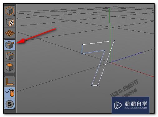 在C4D里画出样条直角怎么变成圆角操作讲解