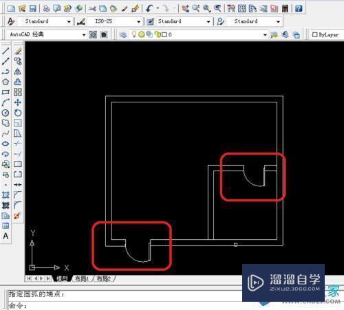 CAD中门怎么画的？