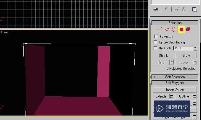 3DMax9中如何将长方体一个面上删除一部分？