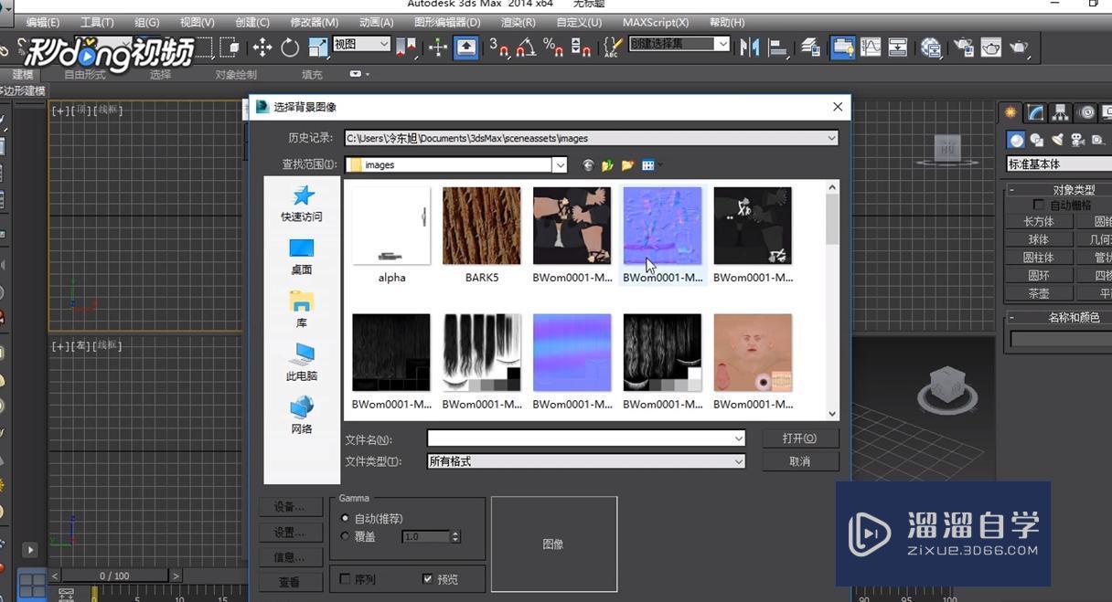 3dmax中如何导入图片