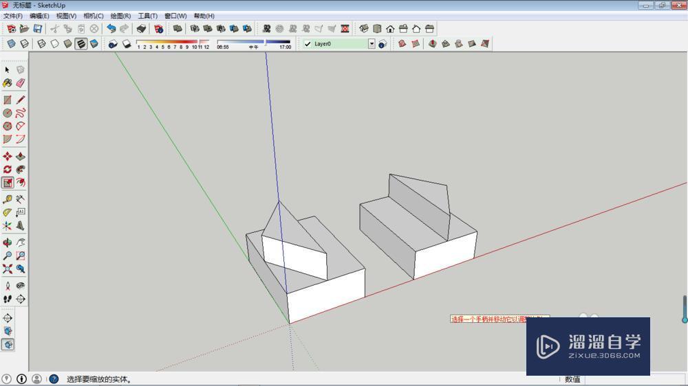 SketchUp如何制作镜像物体？