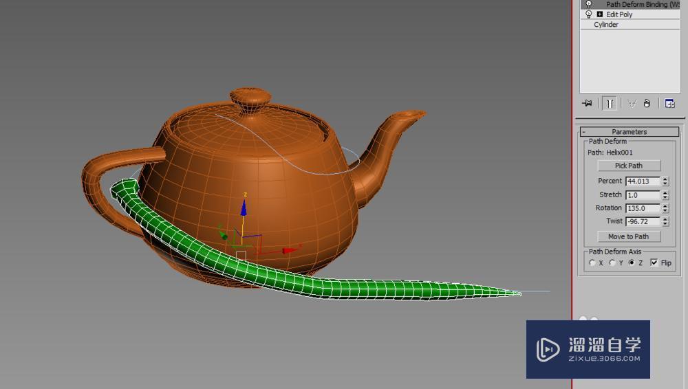 3DMax如何做盘旋蛇？