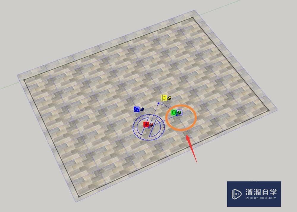 SketchUp调整填充贴图角度教程