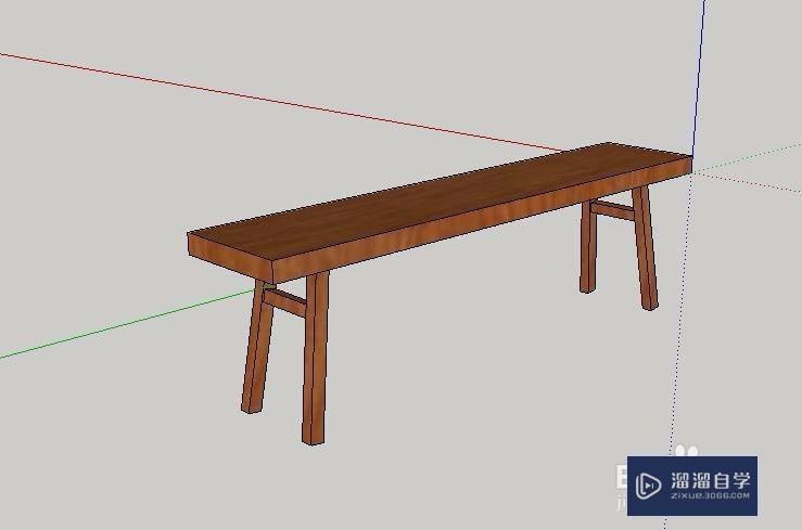 如何用SketchUp制作板凳？