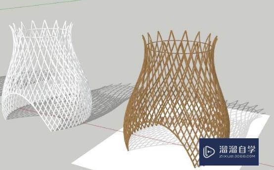 如何用草图大师SketchUp建模椭圆编织体沙发椅教程