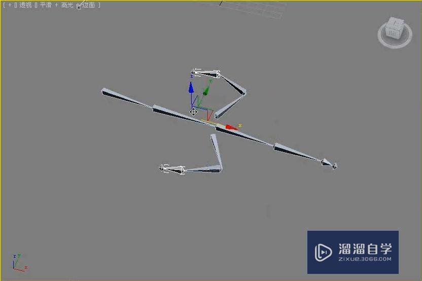 3DMax怎么为骨骼对象建立父子关系？