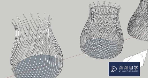 如何用草图大师SketchUp建模椭圆编织体沙发椅教程