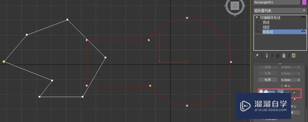 3DMax进行样条线的布尔运算教程