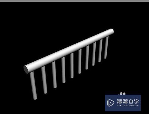 3DMax怎么建立护栏模型？