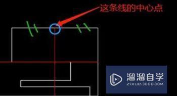 CAD怎么画线的中点？