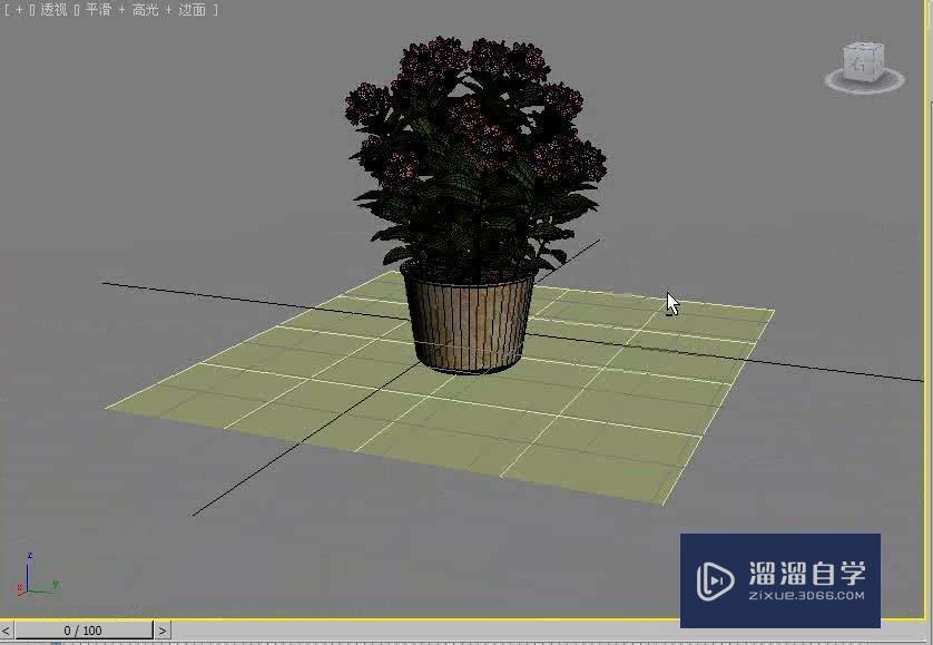 3DMax怎么让花盆对齐到地面？
