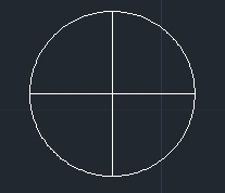 CAD中圆心的十字线怎么画？