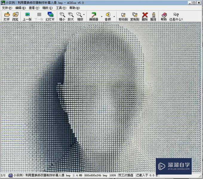 3DMax利用置换修改器制作针模人像