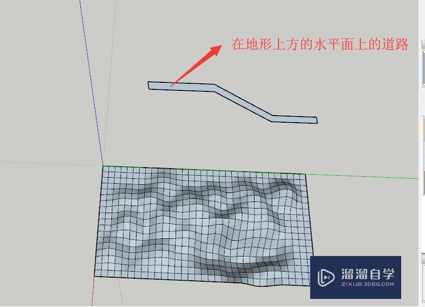 SU草图大师怎么在复杂地形上铺路？