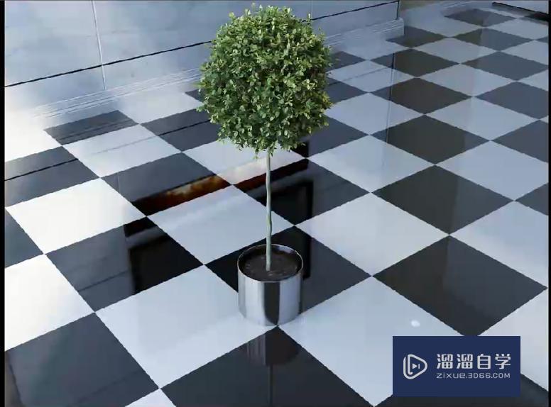 3DMax利用棋盘格贴图制作黑白地面