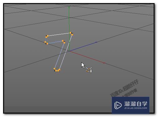 在C4D里画出样条直角怎么变成圆角操作讲解