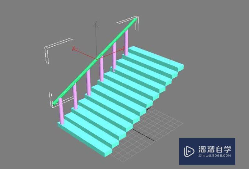 怎么用3DMax制作楼梯模型?