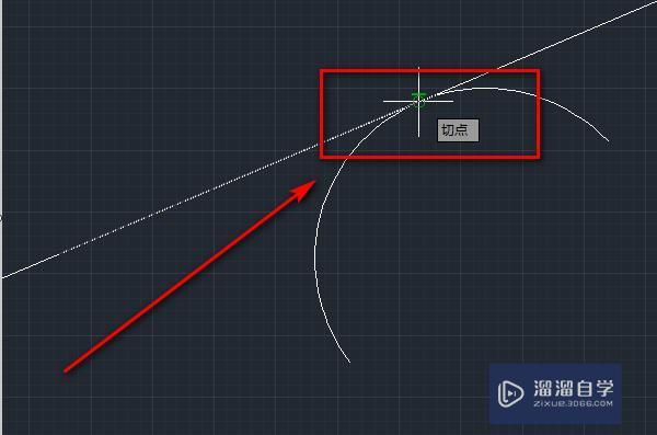CAD怎么画圆弧的切线？