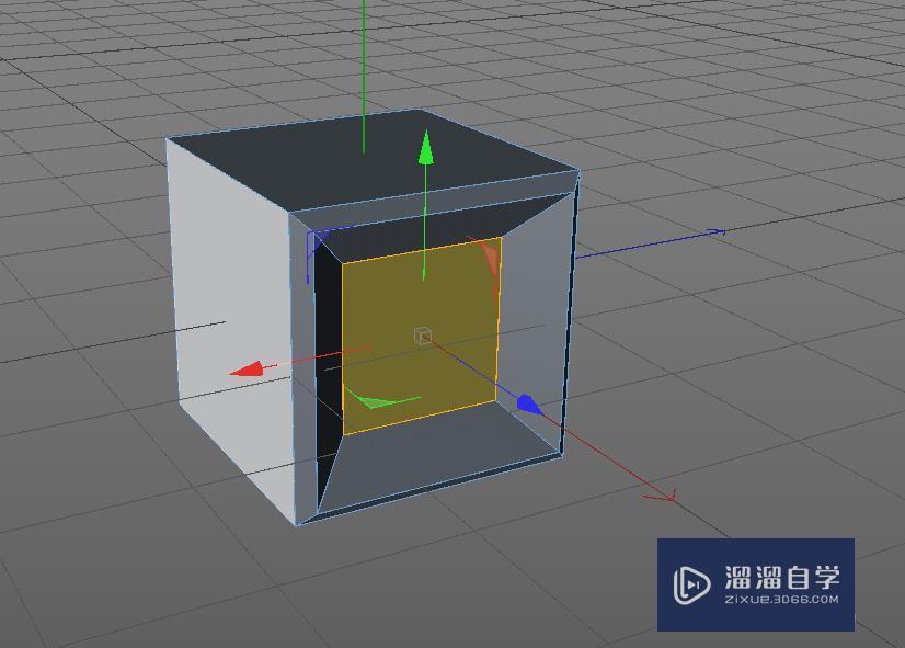 如何使用C4D内部挤压工具？