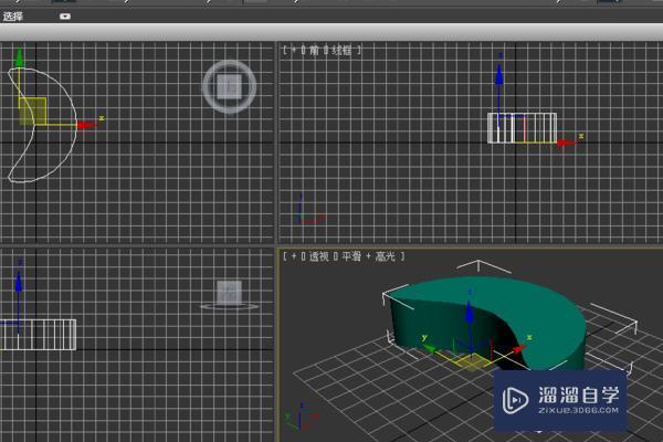 3DMax怎样将一个用线挤出的物体的面分离出来？