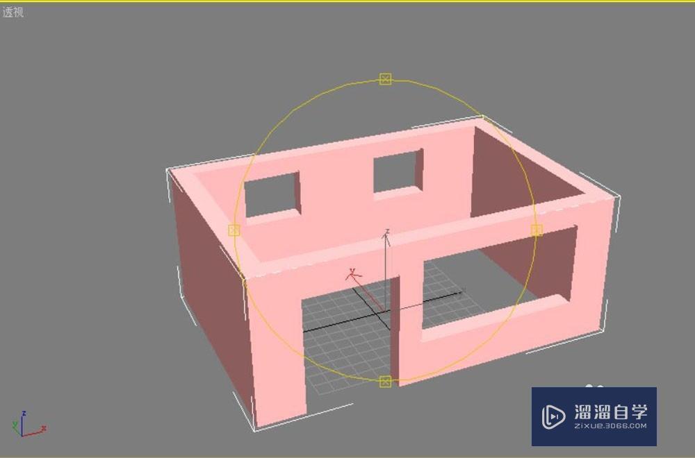 3DMax用布尔命令制作墙体模型教程